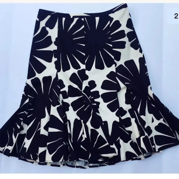 J. Crew Blue Floral Flounce Burst Bell Skirt - Picture 1 of 5